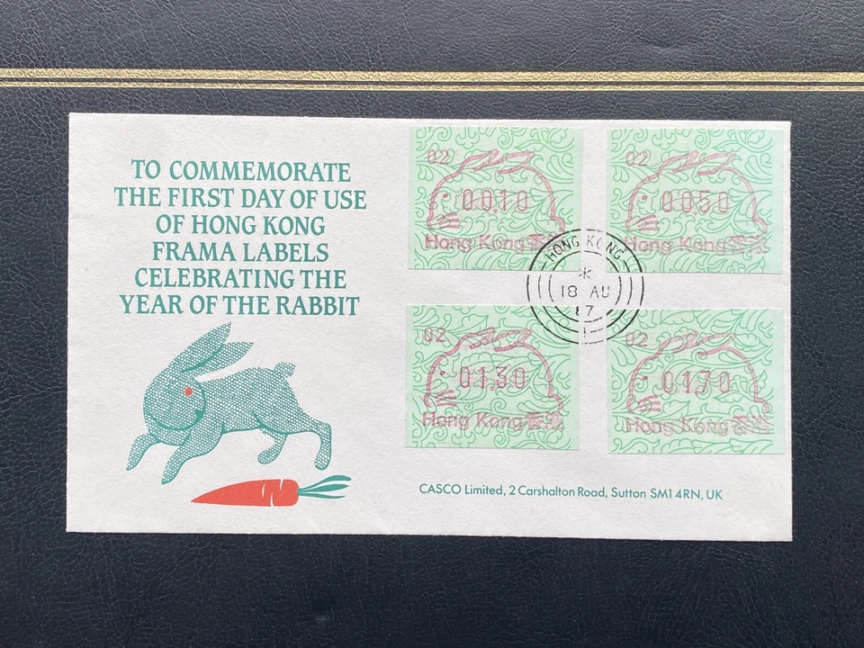 Hong Kong 1987 Year Of the Rabbit FDC With Frama Labels - Image 1 of 3