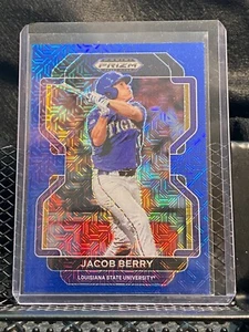 Jacob Berry 2022 Prizm Draft Blue Mojo - #6 LSU / Marlins - Picture 1 of 2