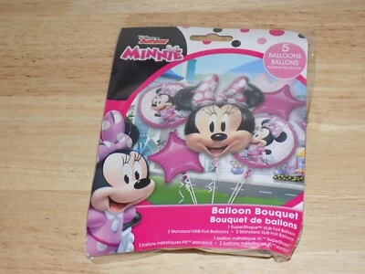 Disney Minnie Mouse 5 Foil Balloon Bouquet, Anagram 4070630 - Image 1 of 2
