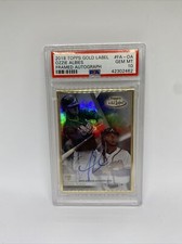 2018 Topps Gold Label Gold Framed Auto Ozzie Albies #FA-OA Rookie Auto RC PSA 10