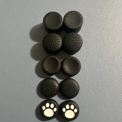 10pcs Black Silicone Thumb Stick Grip Cover Caps For PS4 & Xbox One Controler - Image 1 of 3