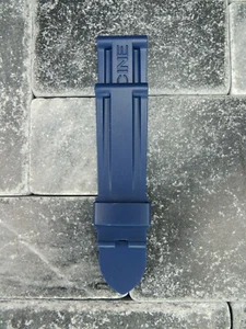 New 24mm Genuine Rubber Deployment Strap Blue Diver Watch Band for PANERAI x1 - Picture 1 of 4
