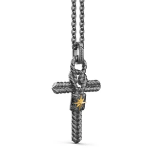 Collana Uomo Zancan Argento 925 brunito con Croce e rosa dei venti Ref. EXC631 - Foto 1 di 3