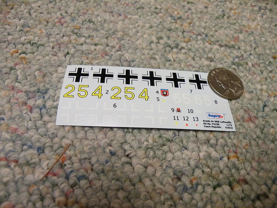 Kopro decals 1/72 Arado Ar96B   Luftwaffe     D71 - Image 1 of 1