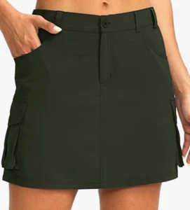 NEW G Gradual Women's Skort 5 Pockets Cargo Skort Army Green Size 2XL - Picture 1 of 2