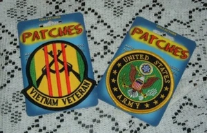 US ARMY 3 " ROUND EMBROIDERED SHOULDER PATCH PLUS VIETNAM VETERAN 3 ROUND NEW - Picture 1 of 1