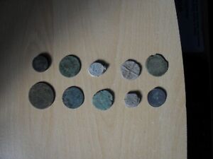 10 ASSORTED METAL DETECTOR FINDS COINS TOKENS
