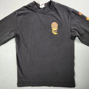 Santa Cruz Long Sleeve Shirt Crew Neck Logo Mens Size Medium Black - Picture 1 of 10