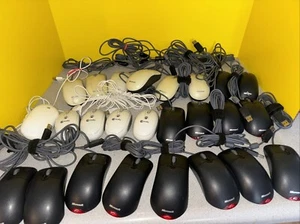 25 Wired Wheel Mouse Lot USB Microsoft Optical, Macally, & An Apple - Picture 1 of 12