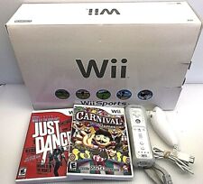 Nintendo White Wii Sports Console System Complete In Box+ Extras VG+ Free S&H