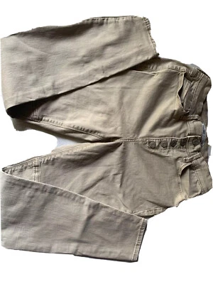 Leggings Mudd de tiro alto talla 7 marrón para mujer con botones delanteros Foto 1 de 4