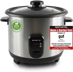 Reis-Kocher Emerio RCE-110118.5 1,5 Liter Edelstahl Reis-Topf 500 Watt Silber - Bild 1 von 7