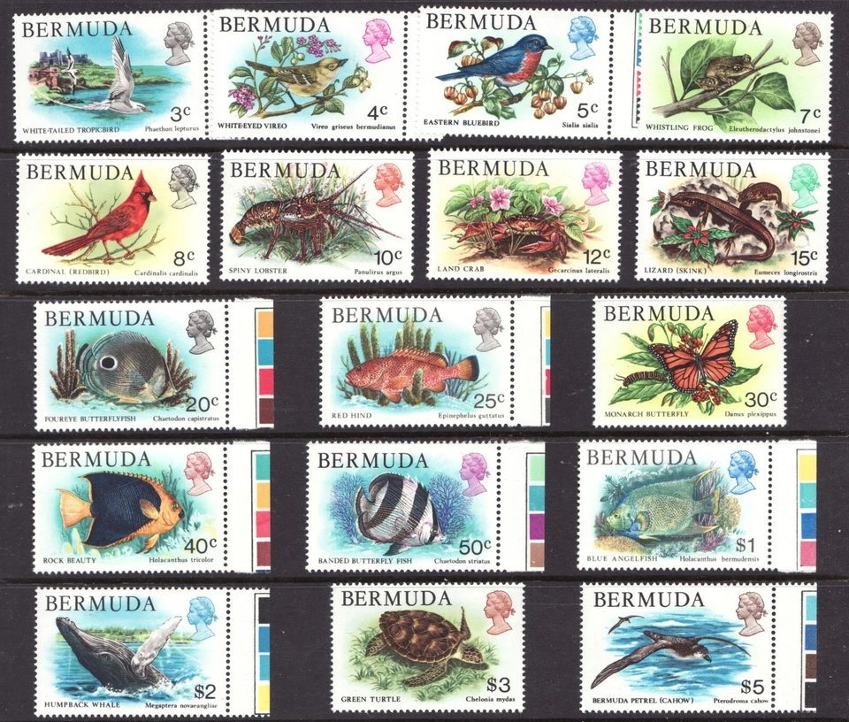 1978 Bermuda Sc# 363-79 - QEII set of Birds, Reptiles, Fish - MNH Cv$29.95 - Image 1 of 1