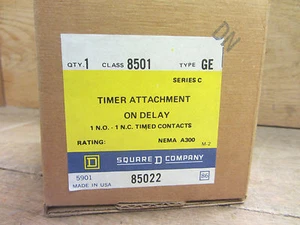 Square D 85022 Timer Attachment on Delay Nema A300 Series C NEW CSQ - Picture 1 of 3