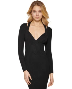 Vestido envolvente hasta la rodilla con cuello en V DKNY para mujer talla 2 (B) - Imagen 1 de 3