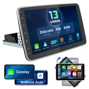 10" Android 13 DAB+ Autoradio 1 DIN GPS Navi WIFI 360° Drehbar Bildschirm 4+64GB - Bild 1 von 18
