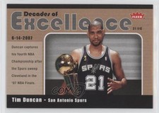 2007-08 Fleer Decades of Excellence Glossy Tim Duncan #20 HOF