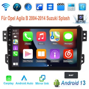 DAB+ Android 13 Autoradio CarPlay GPS Für Opel Agila B 2004-2014 Suzuki Splash - Bild 1 von 16