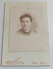 Antique Cabinet Card Photo Short Haired Woman Portrait North Sydney Nova Scotia