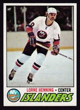 1977/78 TOPPS LORNE HENNING CARD NO:219 NEAR MINT CONDITION 