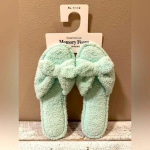 Ladie’s Charter Club Brushed Terry Cloth Memory Foam Slippers, size XL - NIP - Picture 1 of 3