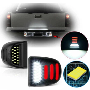 2X LED License Plate Light Red DRL Tube For Chevy Silverado GMC Sierra 1500 2500 - Picture 1 of 12