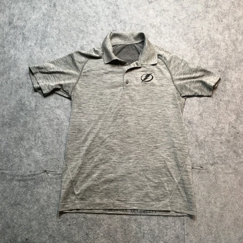 Lululemon Tampa Bay Lightning Polo Mens Small S Gray Metal Vent Tech Athleisure Cover