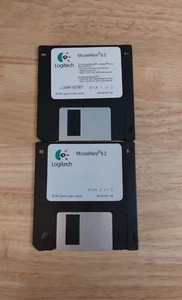 Juego de 2 Disquetes Logitech MouseWare 8.2 Desde 1998 - Imagen 1 de 3