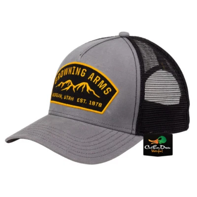 NEW BROWNING RANGER MESH BACK HAT BALL CAP BUCKMARK ARMS PATCH LOGO GRAY - Image 1 of 2