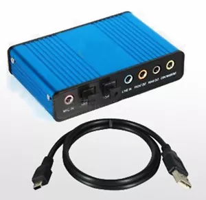 USB Optical sound card 6 Channel 5.1 External Optical Audio Sound Card for PC - Picture 1 of 15