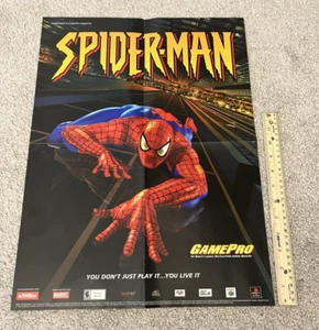 Lrg 2000 Spider-Man Game Ad Poster 20" x 15" N64 PlayStation PS1 GBC GamePro (J) - Picture 1 of 21