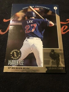 Tarjeta de novato Donruss Preferred 1998 - Derrek Lee RC "Grandstand" #163 - Imagen 1 de 2