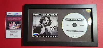 BAILEY ZIMMERMAN Religiously HAND SIGNED AUTOGRAPHED CD CUSTOM FRAME JSA  - Image 1 of 2