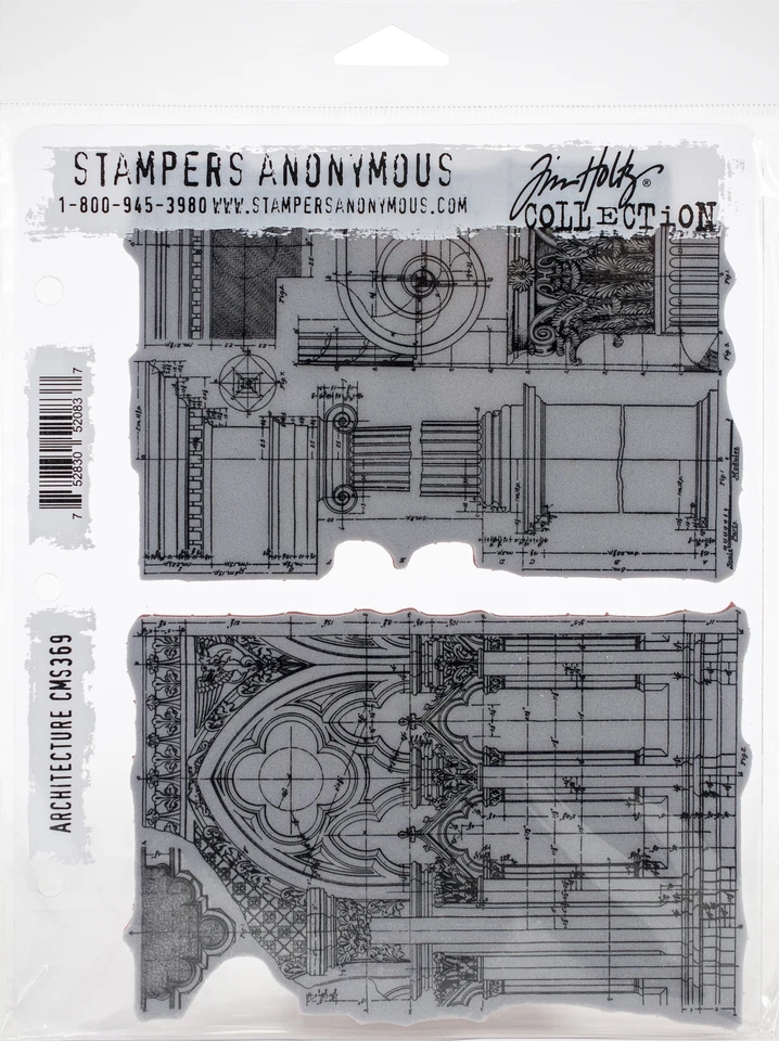 Estampillas adhesivas de Tim Holtz 7"X8,5"-arquitectura (paquete de 1) Foto 1 de 1