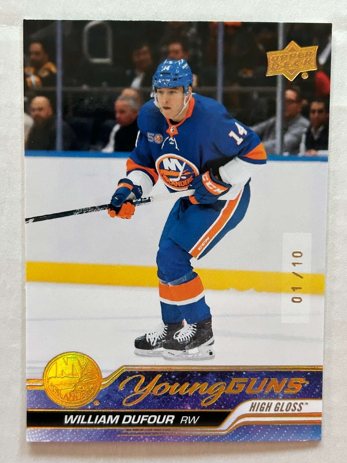 2023-24 Upper Deck Series 1 Young Guns HIGH GLOSS #1/10 William Dufour