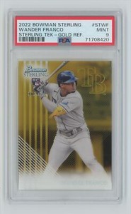 2022 Bowman Sterling Tek Gold Refractor Wander Franco RC 30/50 PSA 9 Tampa Bay