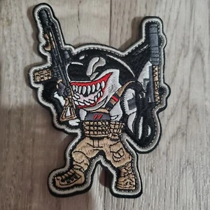 SHARK ATTACK 2ND Amendment Tactical Morale Patch Hook and Loop - Bild 1 von 1