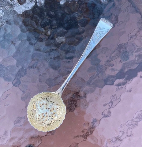Vintage, Sterling Silver, Berry Spoon, Bateman, London 1807, No Monogram Cover