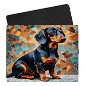 Dachshund Mouse Pad 9x7 Mosaic Desk Mat Non Slip Mosaic Mousepad Dog Lover Gift - Picture 1 of 6