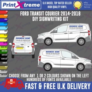 van sign kit TRANSIT COURIER 2014-2018 DIY signage signwriting vinyl Lettering - Picture 1 of 12
