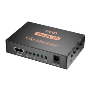 Amplificador Divisor Full HD HDMI Repetidor 1080p/4K 4 Puertos Hub 3D 1 en 4 salidas Hub - Imagen 1 de 11