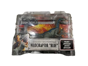 SELTENE 2017 JURASSIC WORLD ATTACK PACK VELOCIRAPTOR BLAUE ACTIONFIGUR NEU AUF KARTE - Bild 1 von 6