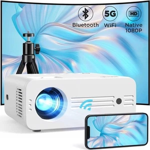 FULL HD AKIYO 07 9000 LUMEN PROJEKTOR, BLUETOOTH 5.2, WI-FI, MIT STATIV - Zdjęcie 1 z 12