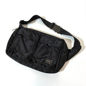 Bolso de hombro PORTER Tanker 2 vías cintura negro nailon Yoshida Japón usado 2511SM - Imagen 1 de 10