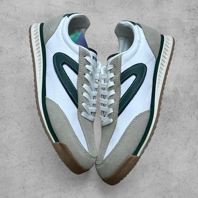 Tretorn Rawlins Branco Verde Bege Tamanho W8 Novo em folha com etiquetas - Imagem 1 de 4