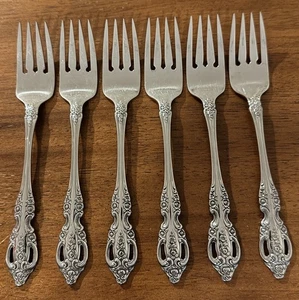 LOTE de cubiertos ONEIDA acero inoxidable SSS RENOIR PEMBROOKE 6 HORQUILLAS PARA ENSALADAS 6 3/4" - Imagen 1 de 6