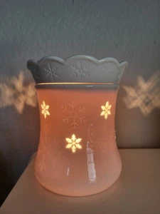 Scentsy Full Size Blizzard weiß Schneeflocke Wachsschmelzen Wärmer Urlaub Weihnachten - Bild 1 von 2
