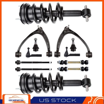 For Cadillac Chevy GMC Complete Struts & Control Arms with Ball Joints Tie Rods Foto 1 de 4
