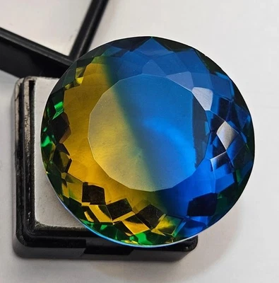 VVS Quality Tourmaline Round Cut 90+ Ct Bi-Color Natural EGL Loose Gemstone - Image 1 of 4