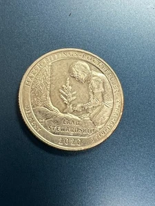 "W" West Point Mint Quarter V75 2020 Marsh Billings Rockefeller Vermont E180 - Imagen 1 de 2